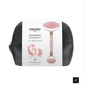 KNESKO Rose Quartz Antioxidant Collagen Mask & Gemstone Roller Discovery Kit